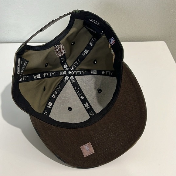 New Era 9FIFTY‎ Los Angeles Lakers Camouflage Snapback Leather Logo Basketball - Picture 5 of 7